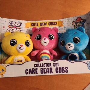 Care Bears Collector Set - Yellow, Pink, and Blue Cubs